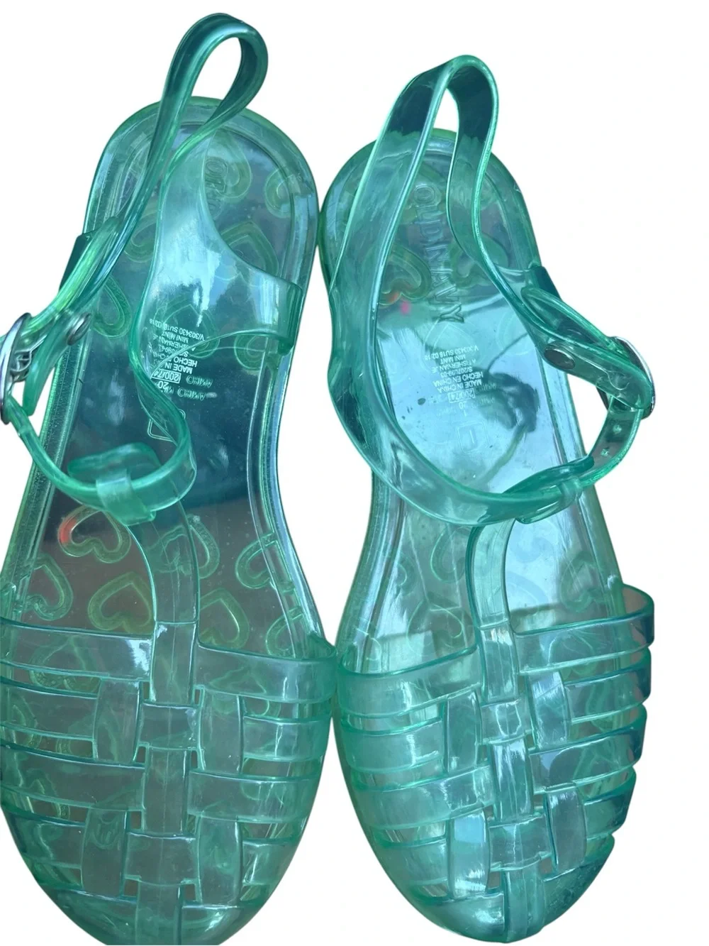 Old Navy Jelly Fisherman Sandals for Girls Mint size 1